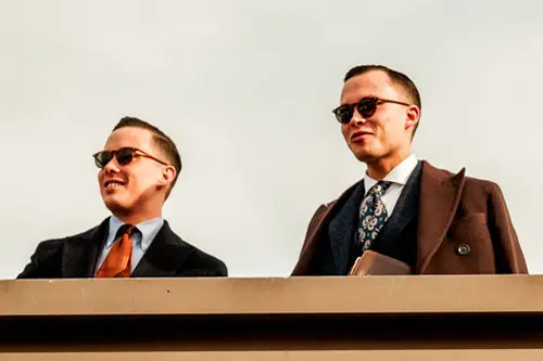 quality menswear. Brothers wearing Stefano Cau ties