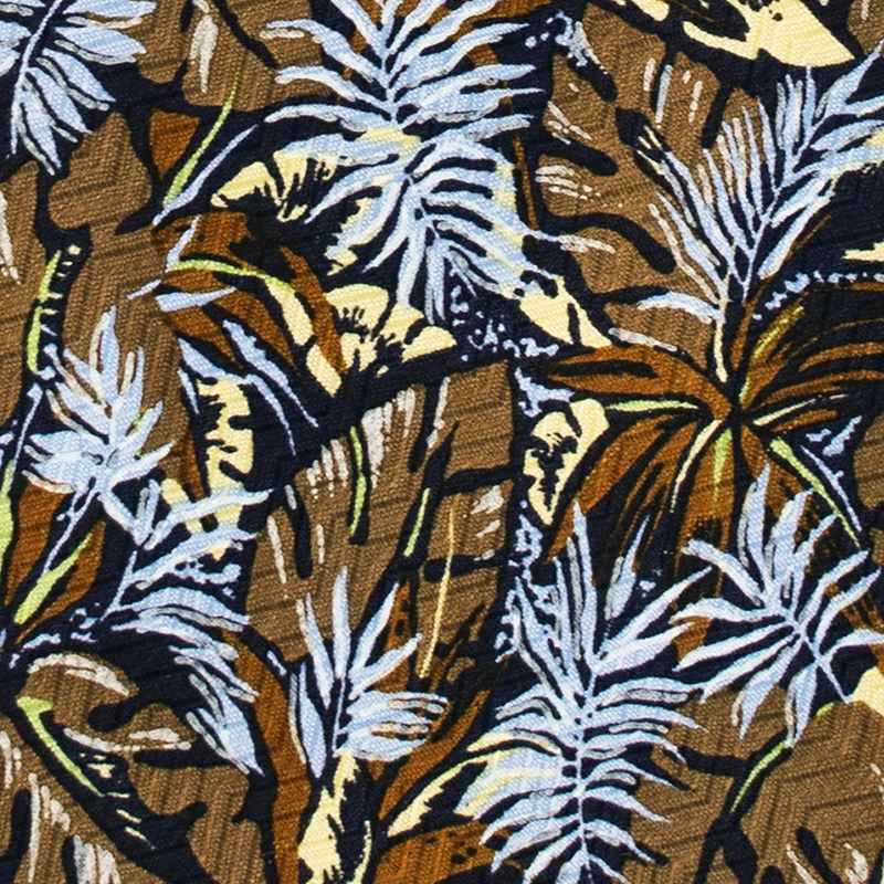 Leaves Motif Original Vintage Silk Tie - Image 2