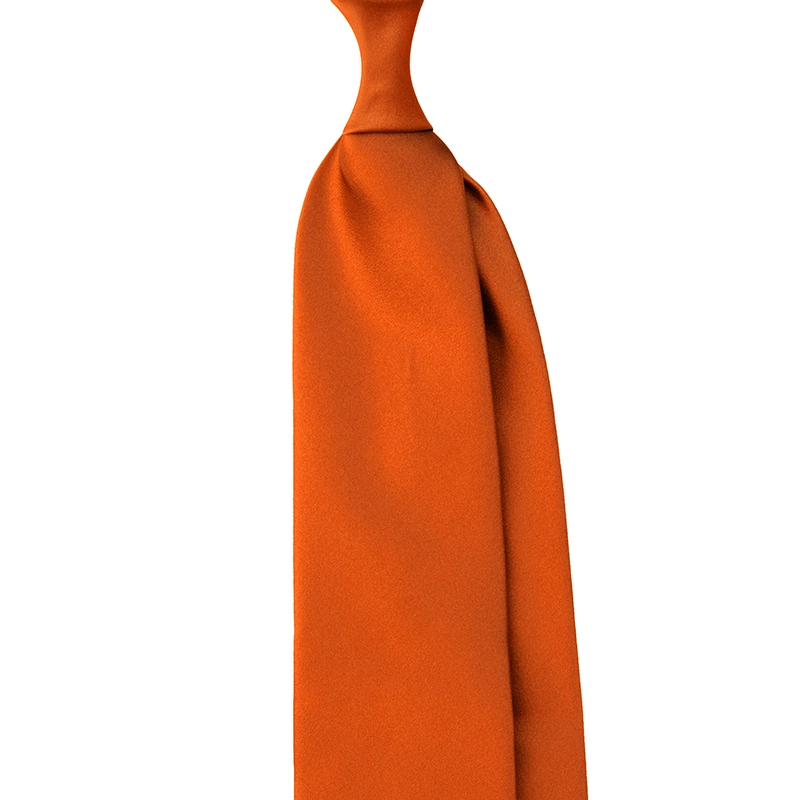 SILK SATIN TIE - RUST