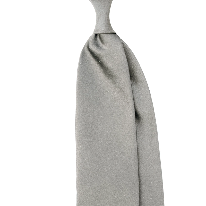 SILK SATIN TIE - LIGHT GREY