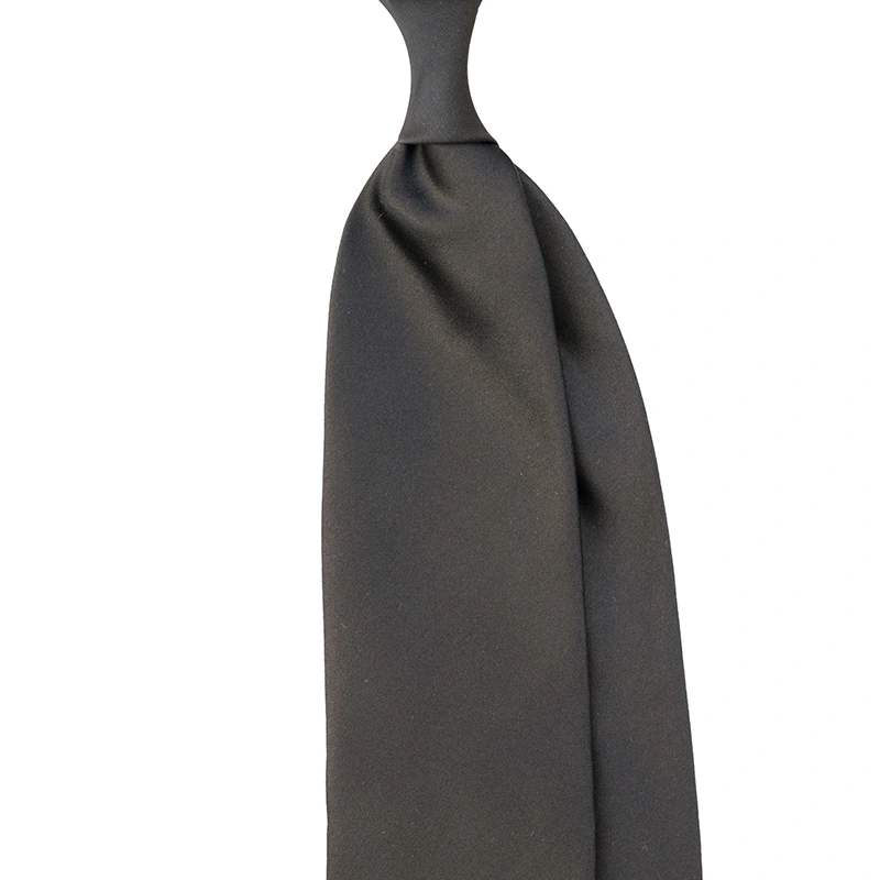 SILK SATIN TIE - CHARCOAL