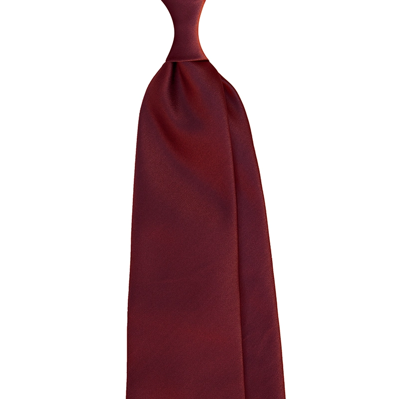SILK SATIN TIE - BURGUNDY