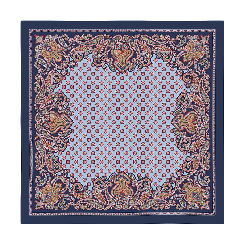Classic Motif Printed Silk Men's Pocket Square, made in Italy by Stefano Cau