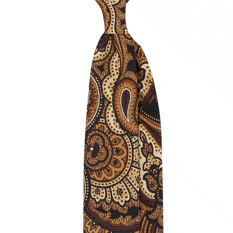 Cashmere Harmony Motif Printed Silk Tie by Stefano Cau