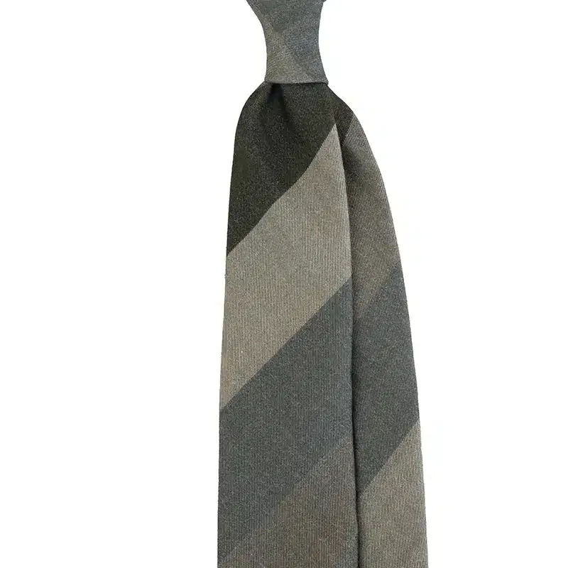 Steel Stride Printed Wool Tie custom made in Como by Stefano Cau.
