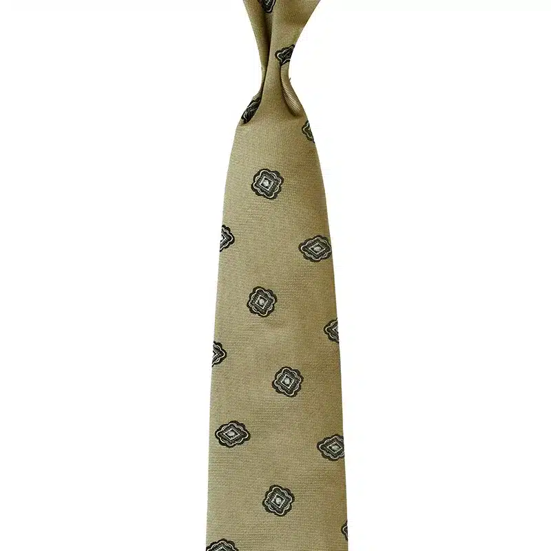 Rosette Medallion Woven Silk Tie by Stefano Cau