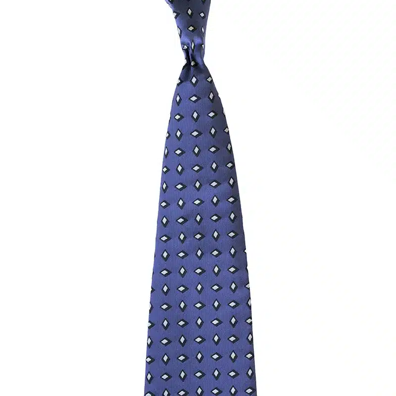 Diamont Pattern Woven Silk Tie by Stefano Cau