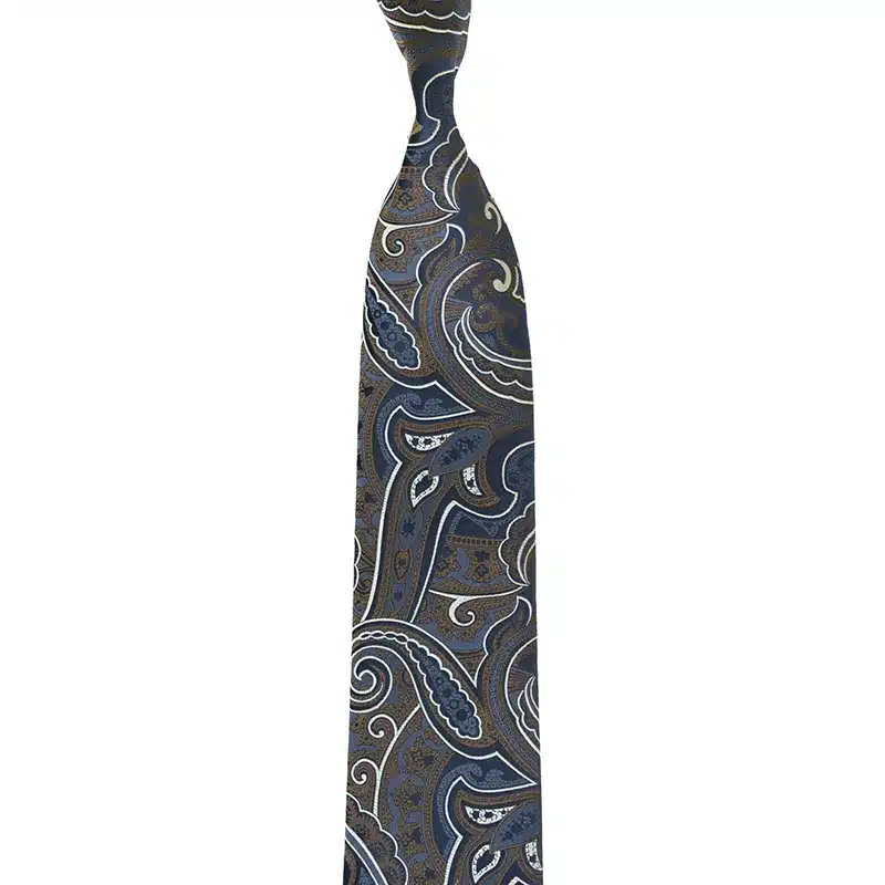 All Over Cashmere Motif Woven Silk Tie