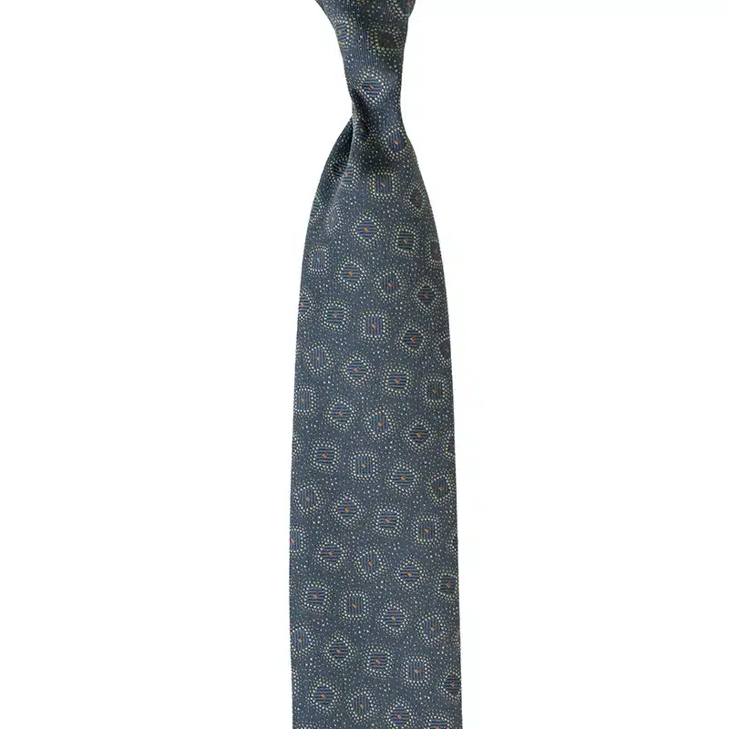 Textured Medallion Woven Silk Tie