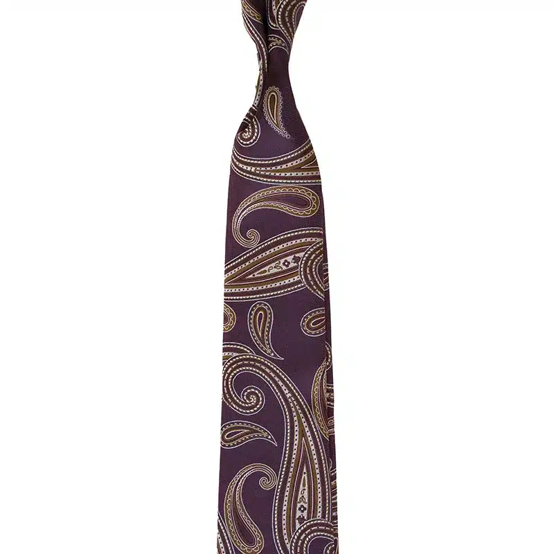 Ornate Paisley Pattern Woven Silk Tie By Stefano Cau