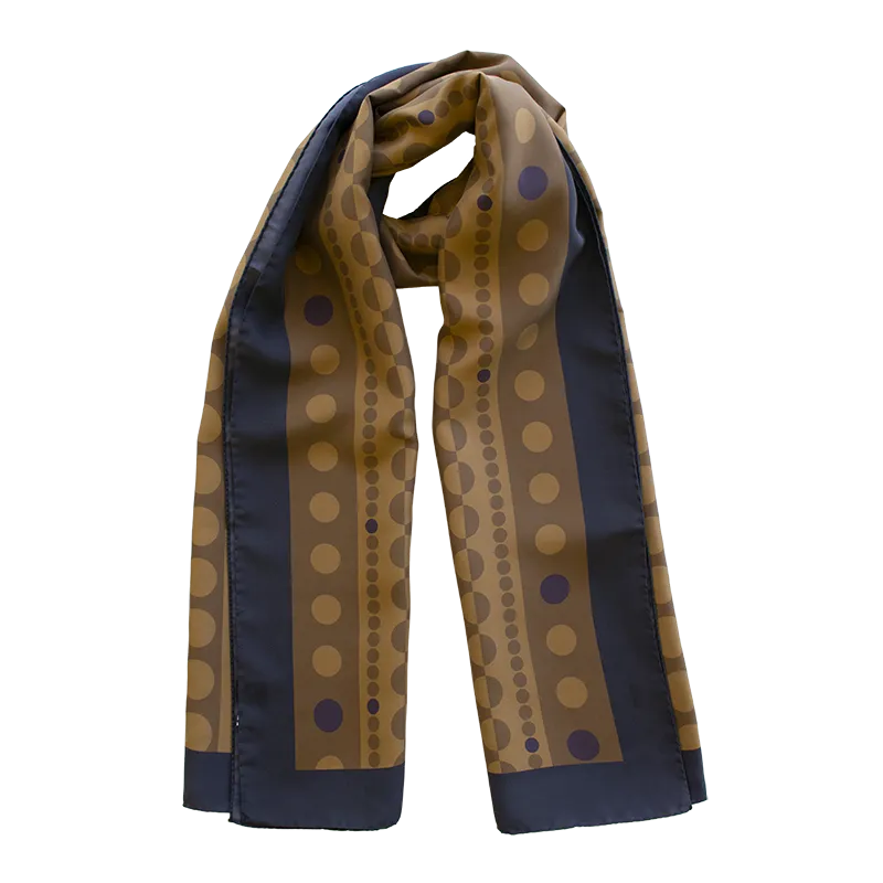 Pop Dot Motif Printed Silk Habotai Scarf by Stefano Cau